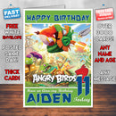 Personalised Kids Angry Birds 2 Attack Game Inspired Style Birthday Card (SA)