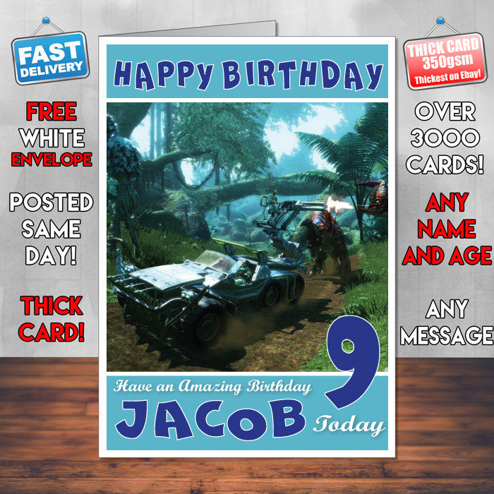 Personalised Kids Avatar 3d 2 Game Inspired Style Birthday Card (SA)