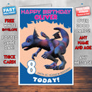 Personalised Kids Inspired Baby Dragon Birthday Card (SA)