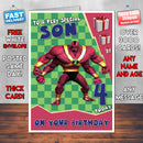 Personalised Kids Inspired Ben 10 Cosmic Destruction Birthday Card (SA)