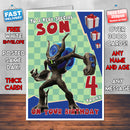 Personalised Kids Inspired Ben 10 Fuego Pantanozo Birthday Card (SA)