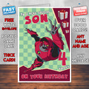 Personalised Kids Inspired Ben 10 Water Hazard Birthday Card (SA)