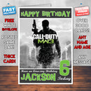 Personalised Kids Call Of Duty Modern Warfare 3 Game Inspired Style Birthday Card (SA)