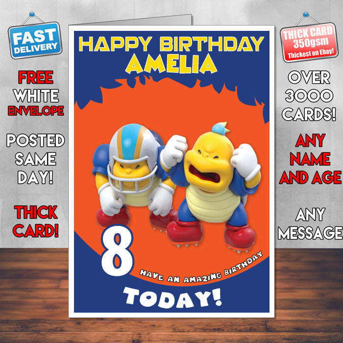 Personalised Kids Inspired Chargin Chuck Birthday Card (SA)