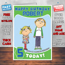 Personalised Kids Inspired Charlie And Lola 1 Style Theme Personalised Kidshows Birthday Card (SA)