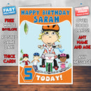 Personalised Kids Inspired Charlie And Lola 5 Style Theme Personalised Kidshows Birthday Card (SA)