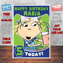 Personalised Kids Inspired Charlie And Lola 9 Style Theme Personalised Kidshows Birthday Card (SA)