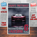 Personalised Kids Citroen GT Race Car Game Inspired Style Birthday Card (SA)