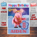Personalised Kids Inspired Clangers 10 Style Theme Personalised Kidshows Birthday Card (SA)