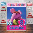 Personalised Kids Inspired Clangers 3 Style Theme Personalised Kidshows Birthday Card (SA)