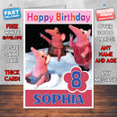 Personalised Kids Inspired Clangers 4 Style Theme Personalised Kidshows Birthday Card (SA)