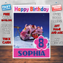 Personalised Kids Inspired Clangers 5 Style Theme Personalised Kidshows Birthday Card (SA)