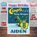 Personalised Kids Inspired Clangers 8 Style Theme Personalised Kidshows Birthday Card (SA)
