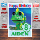 Personalised Kids Inspired Clangers 9 Style Theme Personalised Kidshows Birthday Card (SA)