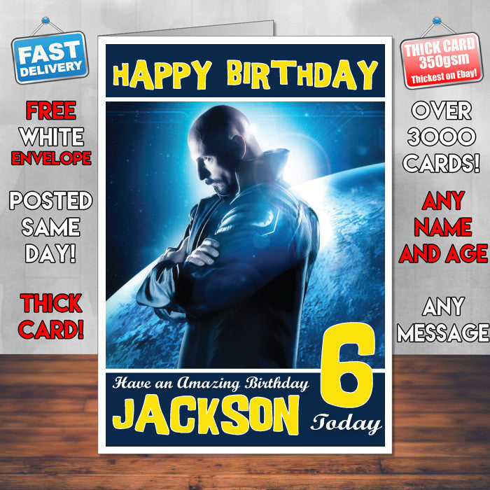 Personalised Kids Command And Conquer 4 Tiberium Wars Game Inspired Style Birthday Card (SA)