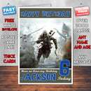Personalised Kids Connor Assassins Creed Game Inspired Style Birthday Card (SA)