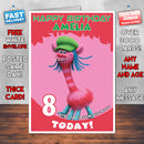 Personalised Kids Inspired Cooper The Troll Birthday Card (SA)