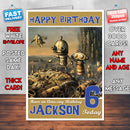 Personalised Kids Cover Machinarium Game Inspired Style Birthday Card (SA)