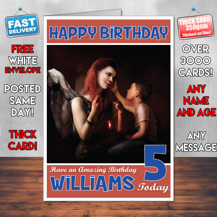 Personalised Kids DMC 1 Game Inspired Style Birthday Card (SA)