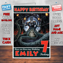 Personalised Kids Dantes Inferno Game Inspired Style Birthday Card (SA)