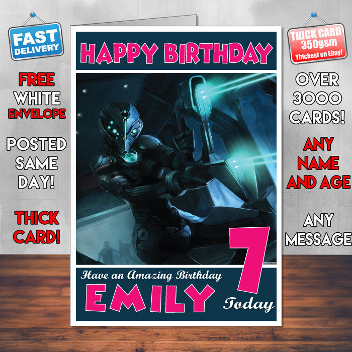Personalised Kids Dead Space 3 Game Inspired Style Birthday Card (SA)