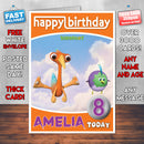 Personalised Kids Inspired Dinopaws 5 Style Theme Personalised Kidshows Birthday Card (SA)