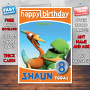 Personalised Kids Inspired Dinopaws 6 Style Theme Personalised Kidshows Birthday Card (SA)
