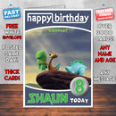 Personalised Kids Inspired Dinopaws 9 Style Theme Personalised Kidshows Birthday Card (SA)