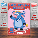 Personalised Kids Inspired Dora 07 Birthday Card (SA)