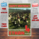 Personalised Kids Empire Total War Battlefield Game Inspired Style Birthday Card (SA)
