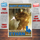 Personalised Kids Fear Game Scenes Game Inspired Style Birthday Card (SA)