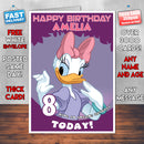 Personalised Kids Inspired Female Daffy Duck Birthday Card (SA)