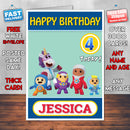 Personalised Kids Inspired Go Jetters 10 Style Theme Personalised Kidshows Birthday Card (SA)
