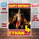 Personalised Kids God Of War 1 Game Inspired Style Birthday Card (SA)