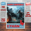 Personalised Kids God Of War 2 Game Inspired Style Birthday Card (SA)