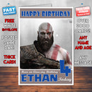 Personalised Kids God Of War Kratos Game Inspired Style Birthday Card (SA)