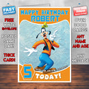 Personalised Kids Inspired Goofy Style Inspired Cartoon Birthday Card (SA)
