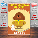Personalised Kids Inspired Hey Duggee 1 Style Theme Personalised Kidshows Birthday Card (SA)