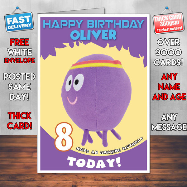 Personalised Kids Inspired Hey Duggee 4 Style Theme Personalised Kidshows Birthday Card (SA)