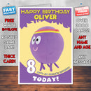 Personalised Kids Inspired Hey Duggee 5 Style Theme Personalised Kidshows Birthday Card (SA)