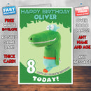 Personalised Kids Inspired Hey Duggee 6 Style Theme Personalised Kidshows Birthday Card (SA)