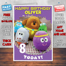 Personalised Kids Inspired Hey Duggee 7 Style Theme Personalised Kidshows Birthday Card (SA)
