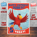 Personalised Kids Inspired Iago Kingdom Hearts Birthday Card (SA)