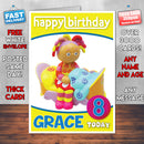 Personalised Kids Inspired In The Night Garden 1 Style Theme Personalised Kidshows Birthday Card (SA)