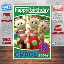 Personalised Kids Inspired In The Night Garden 2 Style Theme Personalised Kidshows Birthday Card (SA)