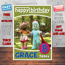 Personalised Kids Inspired In The Night Garden 4 Style Theme Personalised Kidshows Birthday Card (SA)