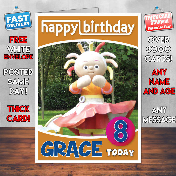 Personalised Kids Inspired In The Night Garden 6 Style Theme Personalised Kidshows Birthday Card (SA)