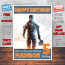 Personalised Kids Isaac Dead Space 3 Game Inspired Style Birthday Card (SA)
