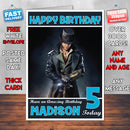 Personalised Kids Jacob Frye Assassins Creed Game Inspired Style Birthday Card (SA)