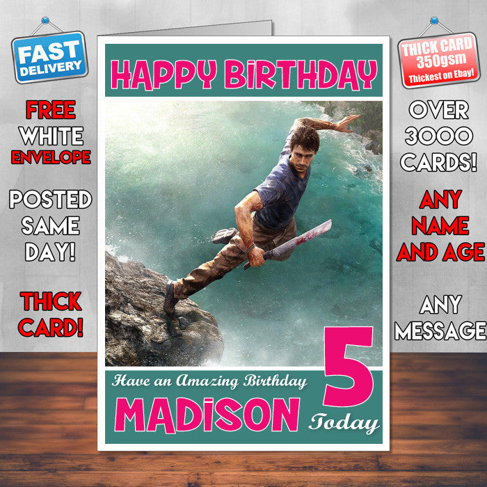 Personalised Kids Jason Brody Far Cry Game Inspired Style Birthday Card (SA)